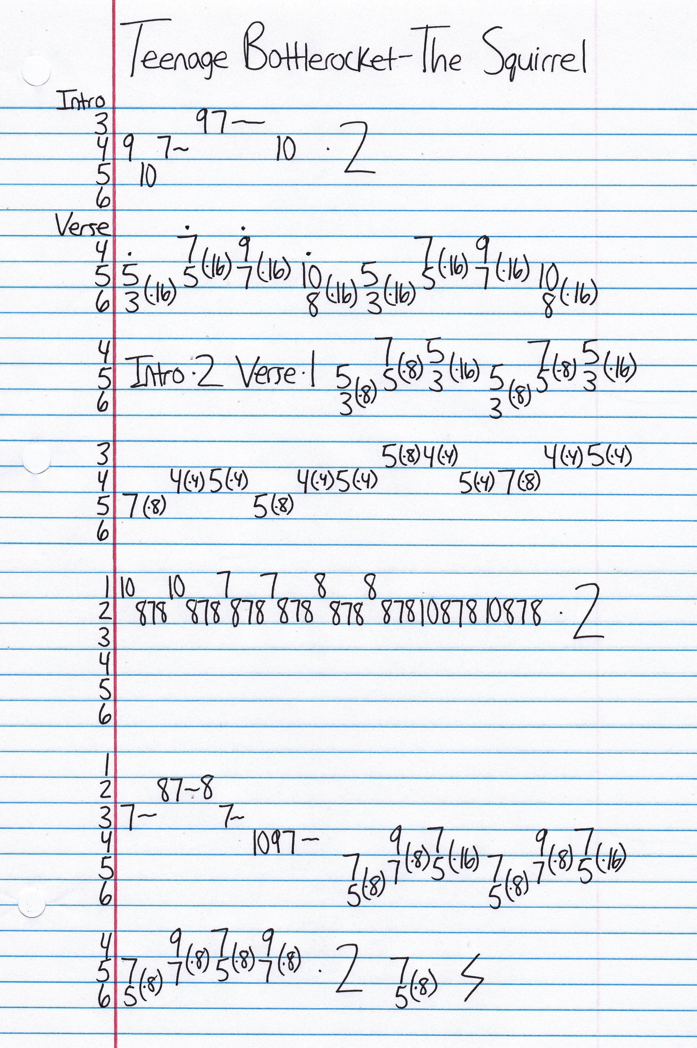 High quality guitar tab for The Squirrel by Teenage Bottlerocket off of the album Sick Sesh. ***Complete and accurate guitar tab!***